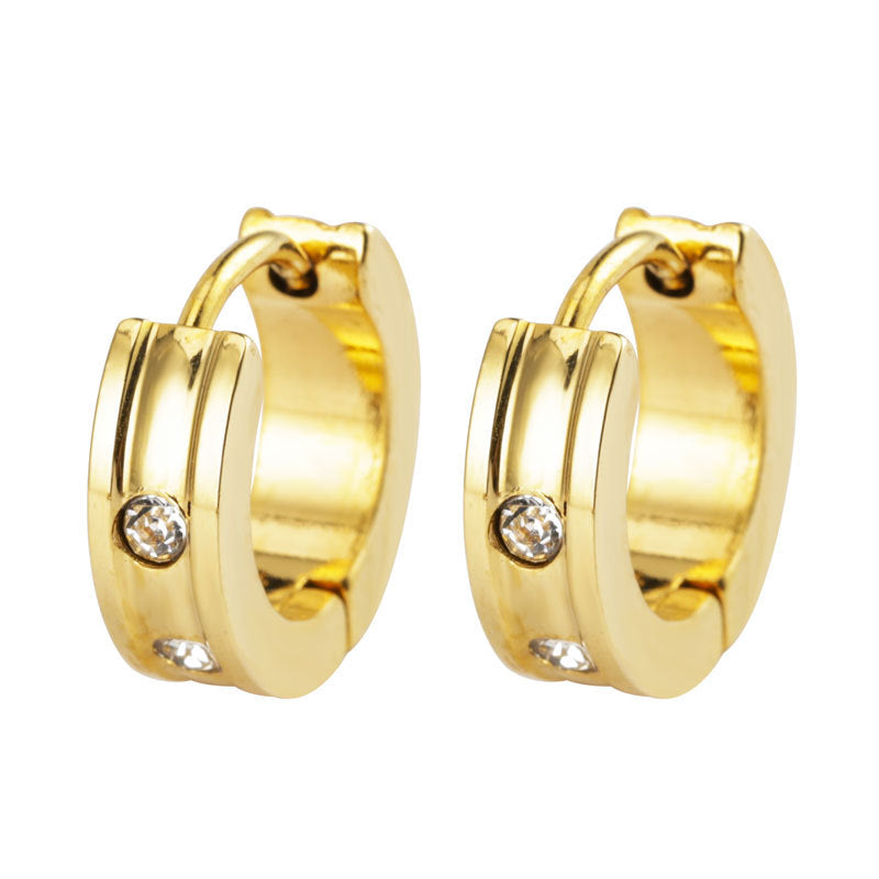 Pendientes de acero de doble cara de acero inoxidable de acero inoxidable de acero inoxidable de acero inoxidable